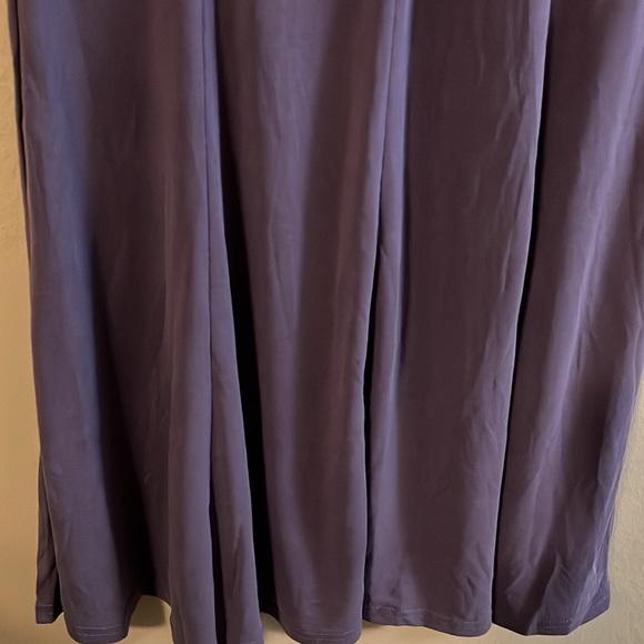 Alya Purple Ruched Front Short Sleeve Panel Swing Dress M - Picture 8 of 11